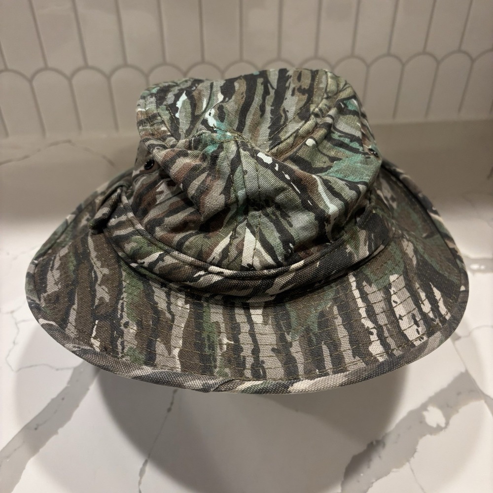 Vintage Realtree Camouflage Bucket Hat Size S Sports Afield Workwear Made in USA
